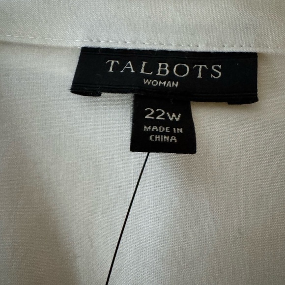 Talbots Classic White Blouse Size 22W BNWT - Picture 2 of 6
